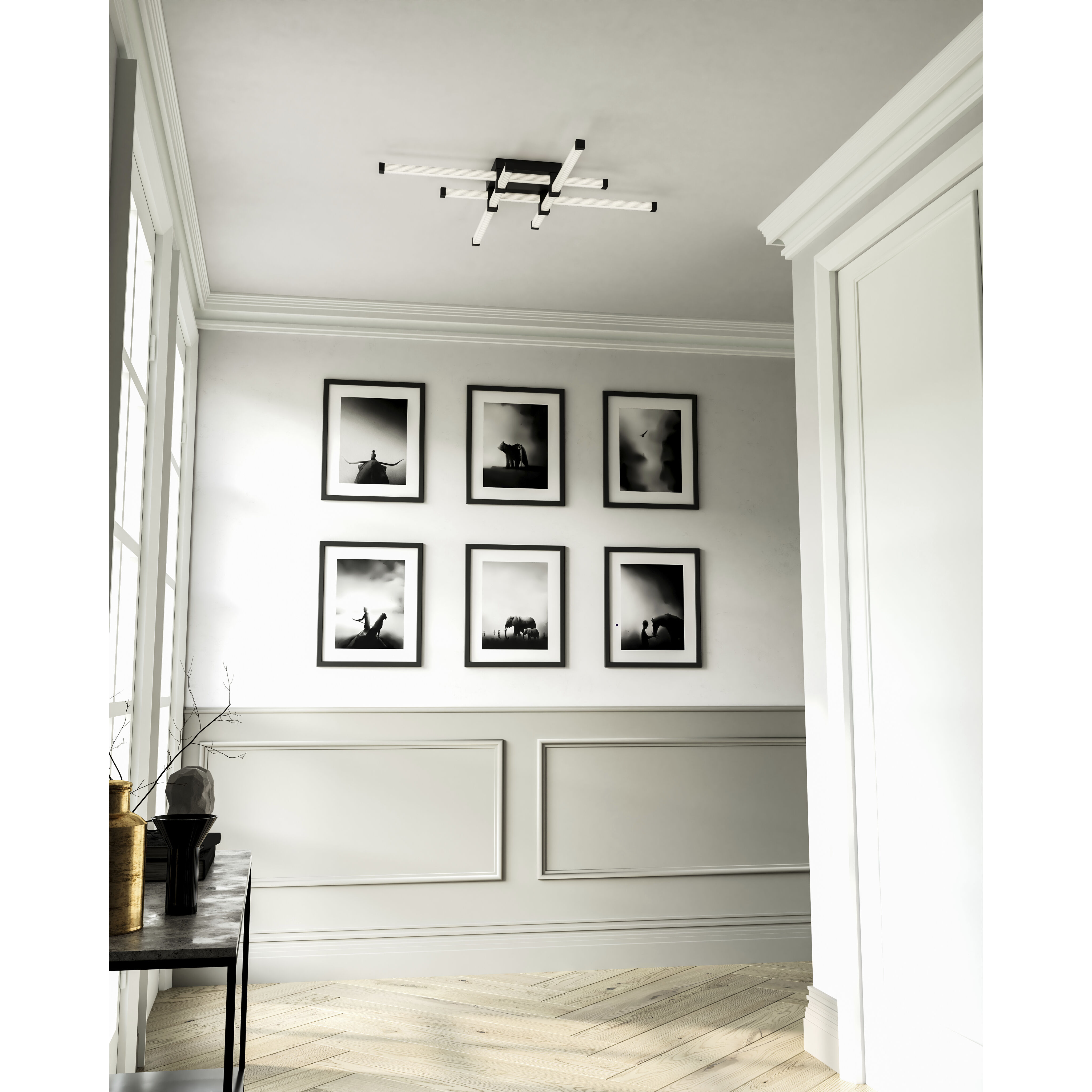 Blade LED 34.13 inch Black Flush Mount Ceiling Light