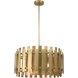 Greenwich 6 Light 24 inch Natural Brass Pendant Chandelier Ceiling Light