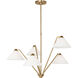 Werley 5 Light 30.38 inch Satin Brass Chandelier Ceiling Light, Large