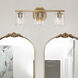 Haven 3 Light 24 inch Old Satin Brass Vanity Light Wall Light
