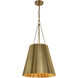 Alora Mood Plisse 1 Light 16 inch Aged Gold Pendant Ceiling Light