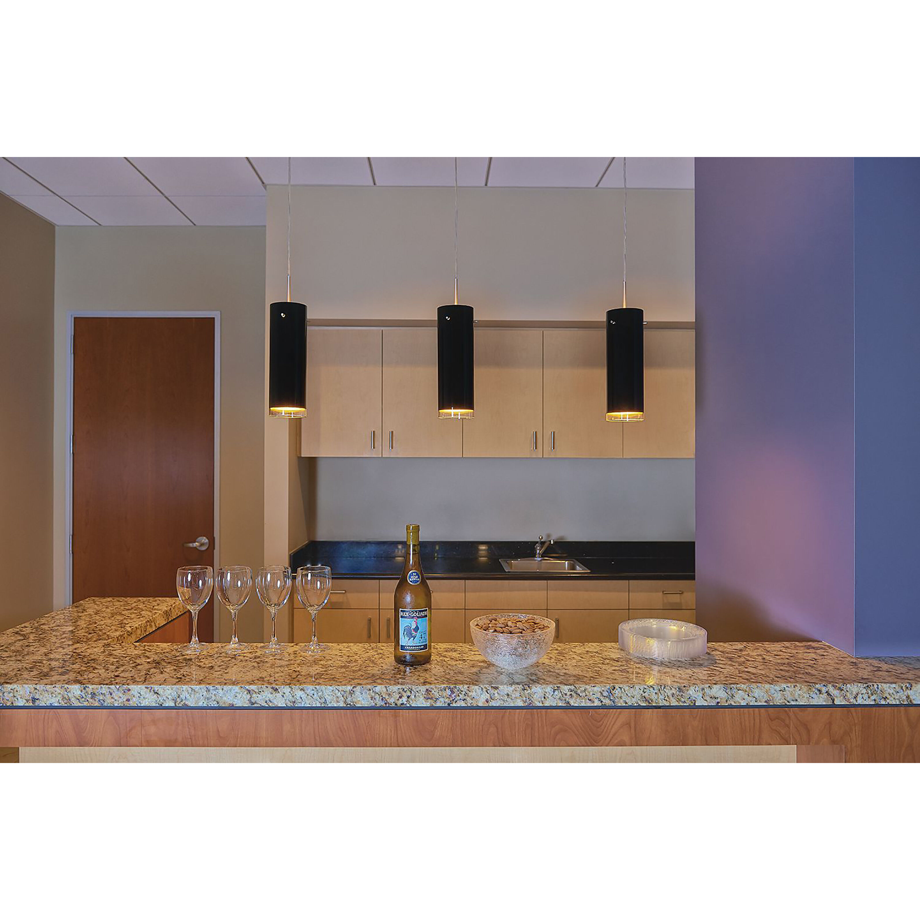 Cyrus 4 inch Matte Chrome Pendant Ceiling Light in Black Outer/Gold Inner Glass