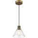 Port Nine LED 8 inch Antique Brushed Brass Pendant Ceiling Light