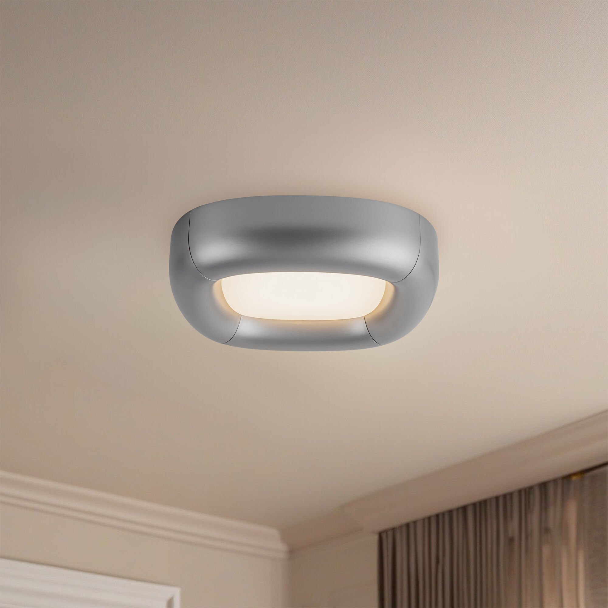 Folio 14.5 inch Space Gray Flush Mount Ceiling Light