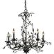 Circeo 5 Light 27 inch Silvered Bronze with Clear Chandelier Ceiling Light