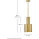 Casey 1 Light 9 inch Lacquered Brass Pendant Ceiling Light
