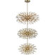 Vera 100 Light 25.5 inch Satin Gold Chandelier Ceiling Light