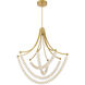 Pearl LED 39.25 inch Legacy Brass Chandelier Ceiling Light