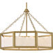 Veleta 8 Light 36 inch Lacquered Brass Chandelier Ceiling Light, Drum