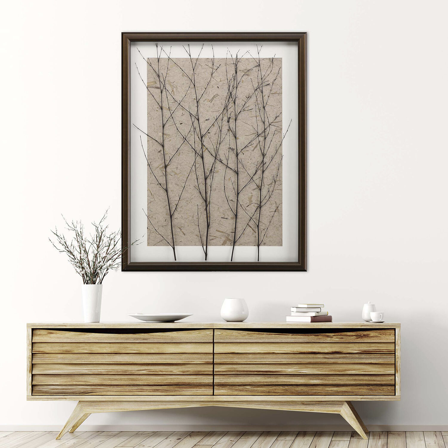 Naturals Brown and Black and Beige and Neutral Framed Art