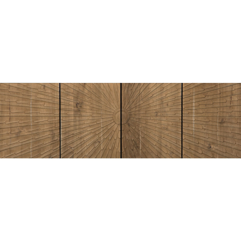 Ra 76 X 20 inch Hand Rubbed Black with Teak Sideboard