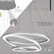 Tania Trio 31.5 inch Silver Chandelier Ceiling Light