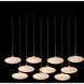 Clouds 10 Light 48 inch Modern Brass Pendant Ceiling Light