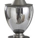 Ward 54.5 inch Smoke Finish and Matte Pewter and Off-White Table Lamp Portable Light