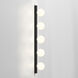 Cabaret 5 Light 27.56 inch Matte Black Bathroom Wall Light