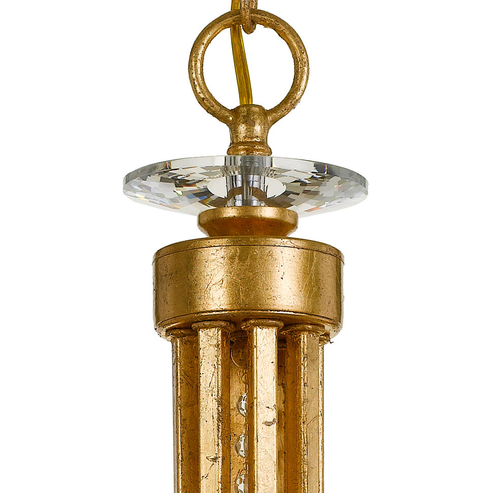 Bridgehampton 8 Light 28 inch Antique Gold Chandelier Ceiling Light in Clear Spectra