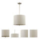 Daria 3 Light 15 inch Washed Gold Pendant Ceiling Light