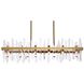 Serena 24 Light 42 inch Satin Gold Linear Chandelier Ceiling Light