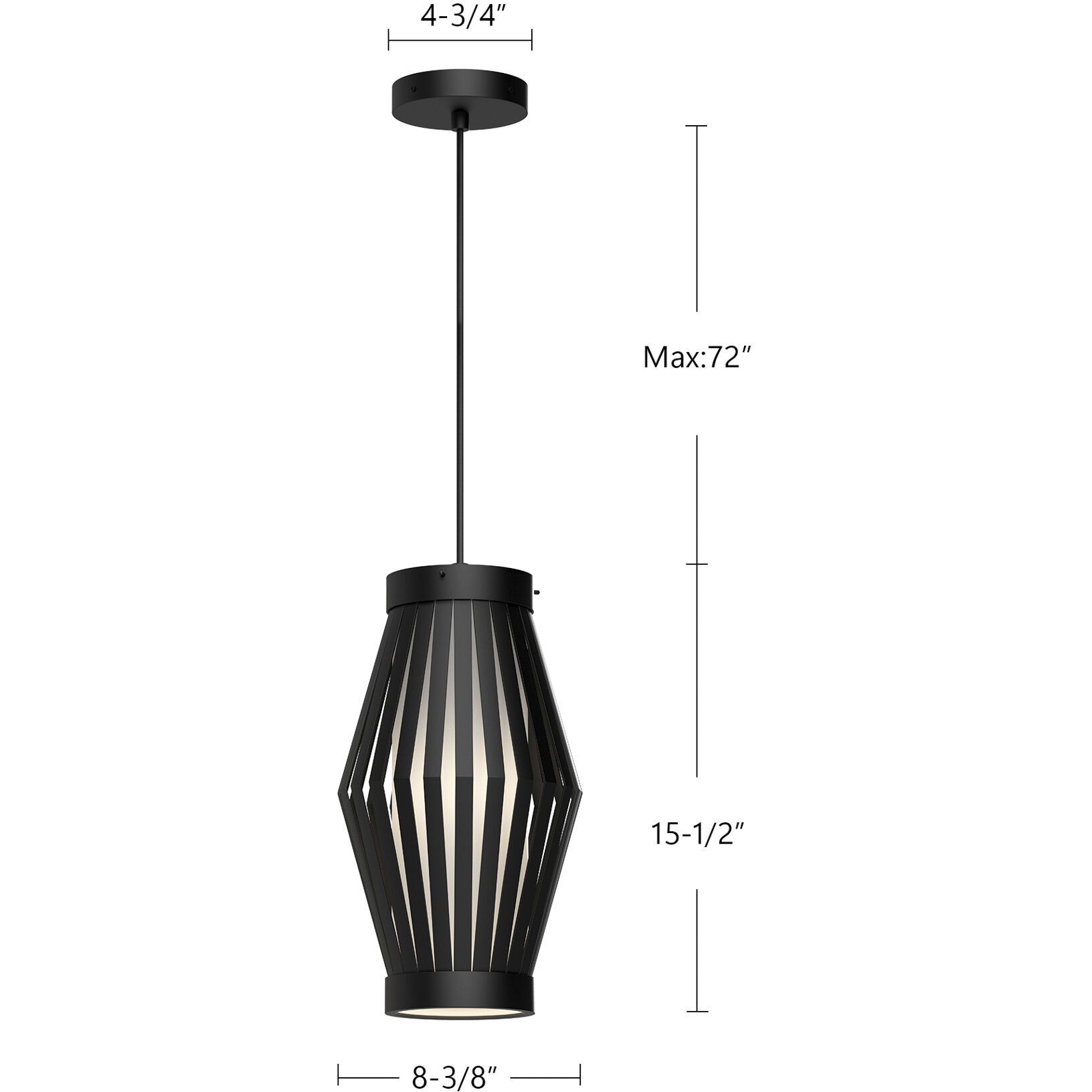 Alora Mood Hana Pendant Ceiling Light in Matte Black