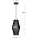 Alora Mood Hana Pendant Ceiling Light in Matte Black