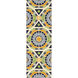 Kaleidoscope 96 X 30 inch Ivory, Bright Orange, Grass Green, Navy, Denim Rug