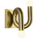 Alora Mood Sadie 2 Light 5.5 inch Brushed Gold Wall/Vanity Light Wall Light
