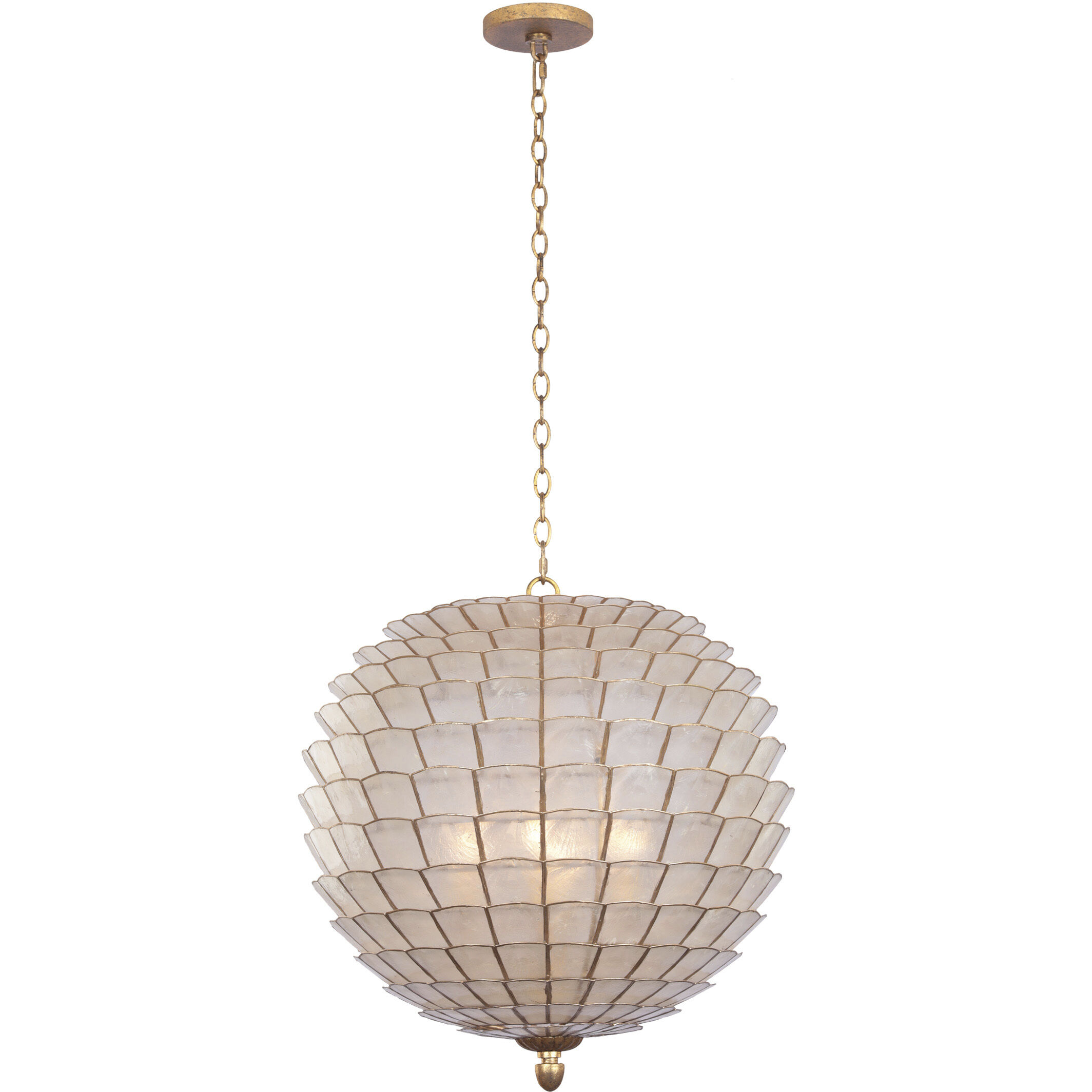 Samal 4 Light 21 inch Oxidized Gold Leaf Pendant Chandelier Ceiling Light