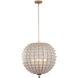 Samal 4 Light 21 inch Oxidized Gold Leaf Pendant Chandelier Ceiling Light
