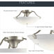 Independence 3 Light 16 inch Brushed Nickel Semi Flush Light Ceiling Light in White Etched Glass