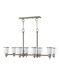 Middlebush 8 Light 42 inch Brushed Nickel Linear Chandelier Ceiling Light