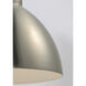 Cora 1 Light 20 inch Satin Nickel Single Pendant Ceiling Light