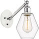 Ballston Cindyrella 1 Light 6 inch White and Polished Chrome Sconce Wall Light