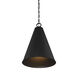 Contemporary 1 Light 18 inch Matte Black Pendant Ceiling Light