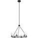 Jared 6 Light 30 inch Matte Black Chandelier Ceiling Light