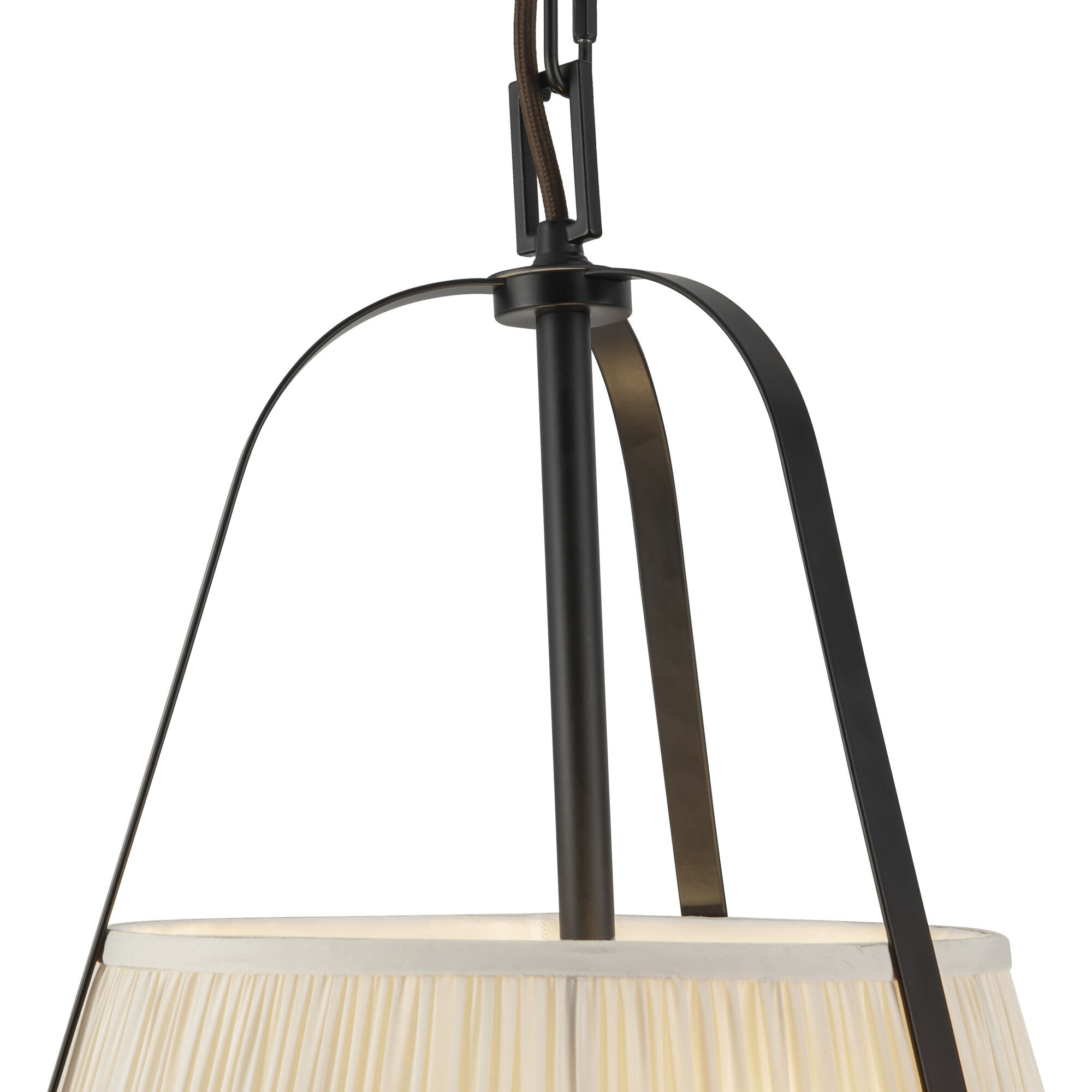 Alora Mood Scout 2 Light 13.25 inch Matte Black and White Linen Pendant Ceiling Light