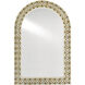 Ellaria 48.25 X 32.75 inch Natural Bone/Brass/Mirror Wall Mirror