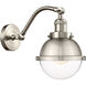 Franklin Restoration Hampden 1 Light 7.25 inch Brushed Satin Nickel Sconce Wall Light in Clear Glass