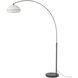 Morelli 92 inch 14 watt Black Nickel and Black Arc Floor Lamp Portable Light