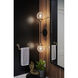 Poppy 2 Light 5.5 inch Black with Heritage Brass Indoor Wall Sconce Wall Light