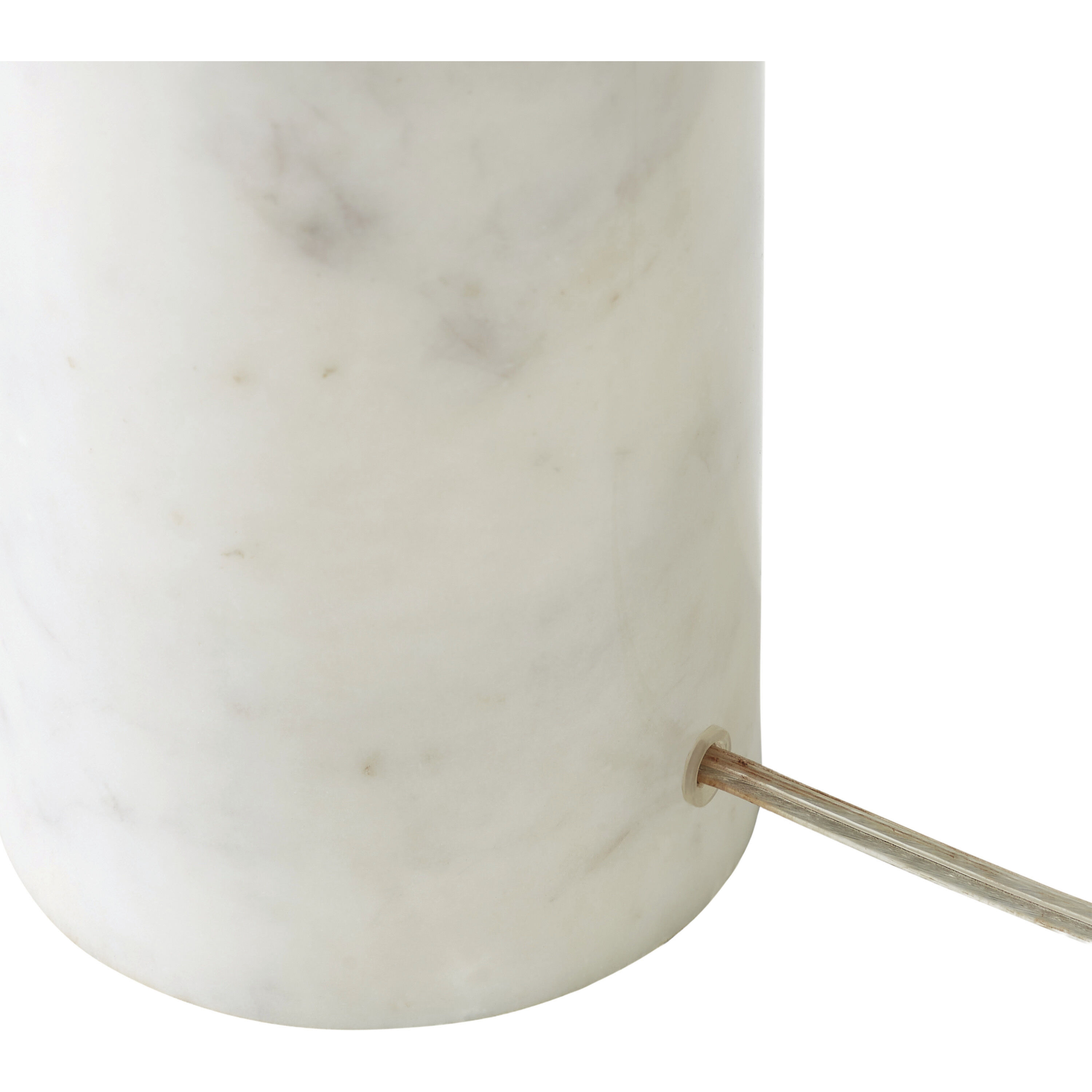 Lozica 62.5 inch 100 watt Antique Brushed Brass and Honed White Floor Lamp Portable Light