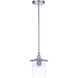 Canon 1 Light 7.5 inch Satin Aluminum Outdoor Pendant