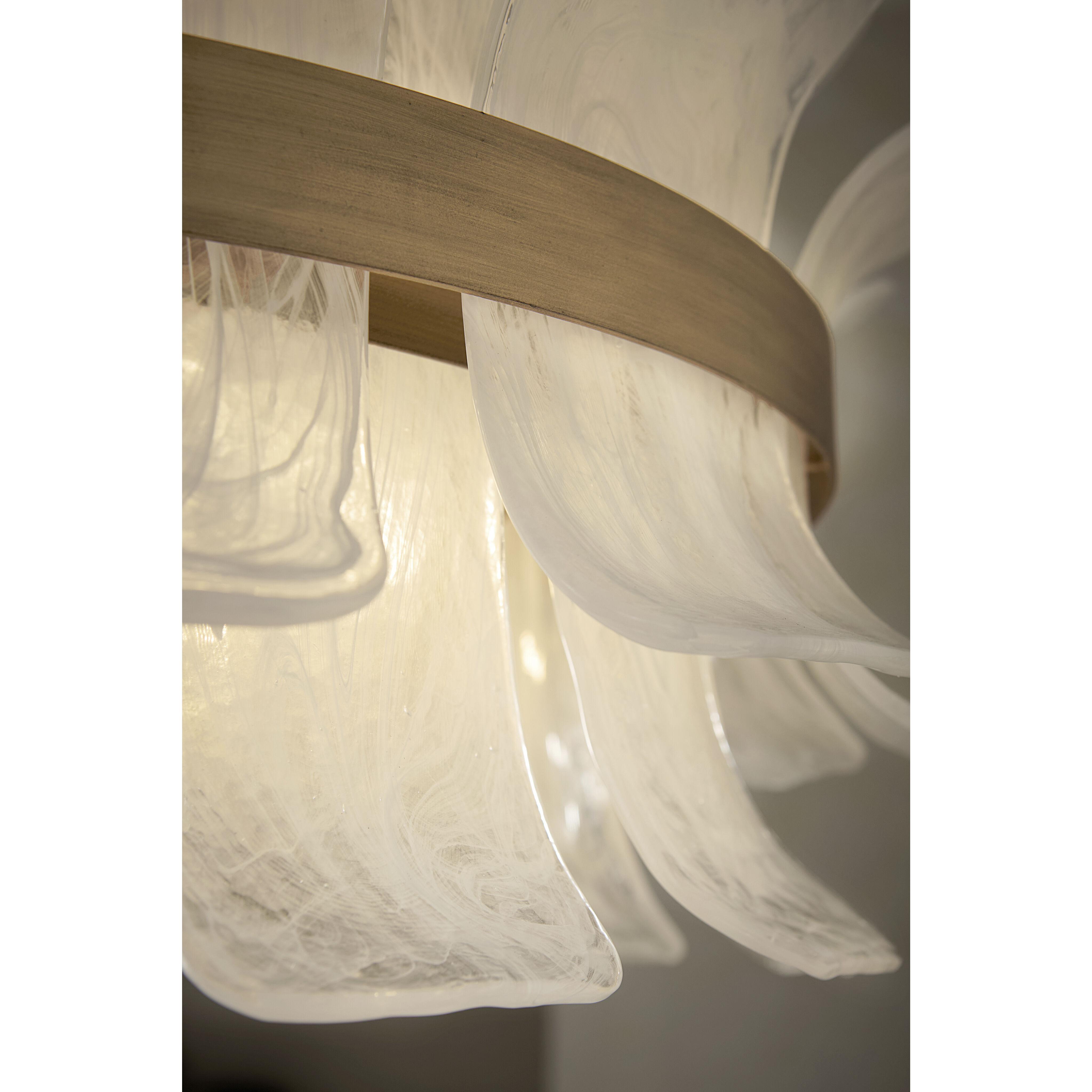 Fleur 6 Light 34 inch Burnished Gold Chandelier Ceiling Light