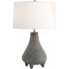 Granada 28 inch 60.00 watt Rhino and Antique Brass Lamp Portable Light