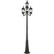 Frontenac 4 Light 93 inch Textured Black Outdoor Post Light
