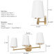 Nolita 3 Light 24.5 inch Alturas Gold Vanity Light Wall Light