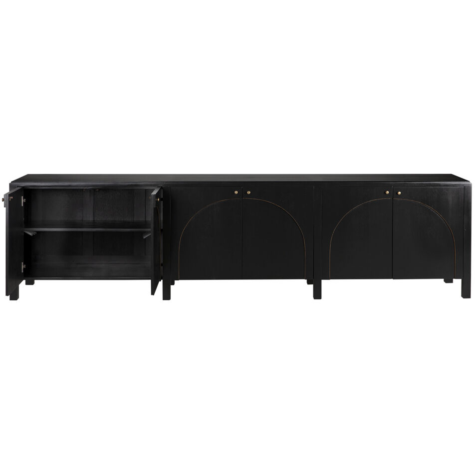 Weston 117 X 20.5 inch Hand Rubbed Black with Light Brown Sideboard, Extra Large