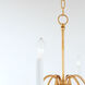 Plumette 6 Light 28 inch Gold Leaf Chandelier Ceiling Light