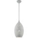Charlton 1 Light 9 inch Nordic Gray with Brushed Nickel Accents Pendant Ceiling Light