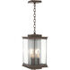 Kingston 4 Light 9.6 inch Coastal Bronze and Translucent Vintage Platinum Outdoor Lantern in Coastal Bronze/Translucent Vintage Platinum, Large