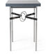 Equus 26.1 X 22 inch Sterling and Sterling Side Table in Black Leather with Maple Grey, Wood Top